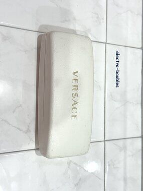 Versace Hard Shell Glasses Eyeglasses Sunglasses Case Clamshell White